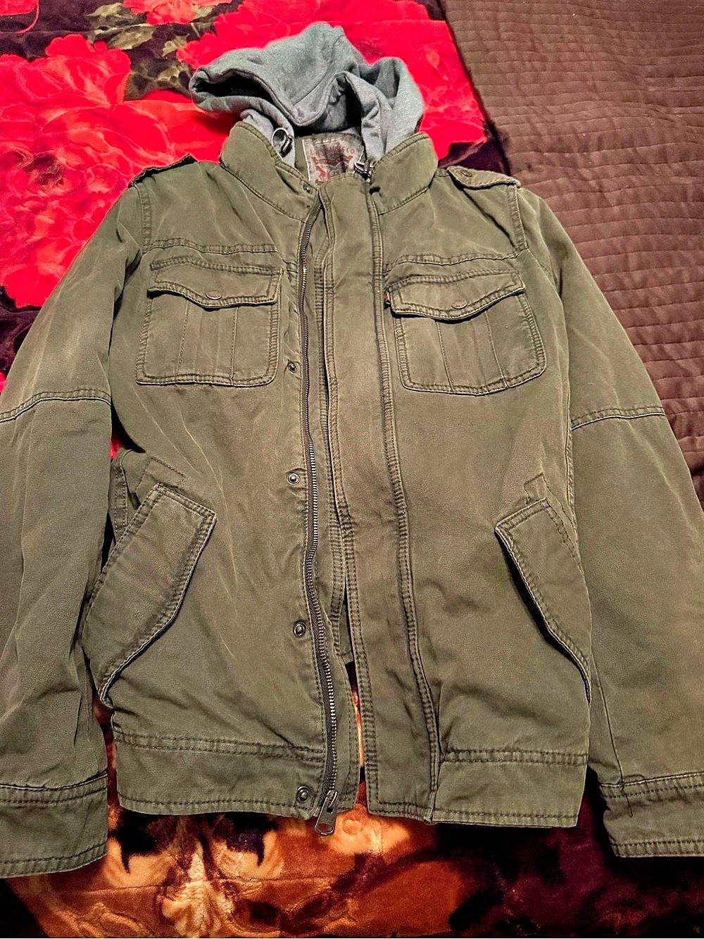 Levi's Military Field Sherpa Lined Hooded Green Jacket (Luigi Jacket)